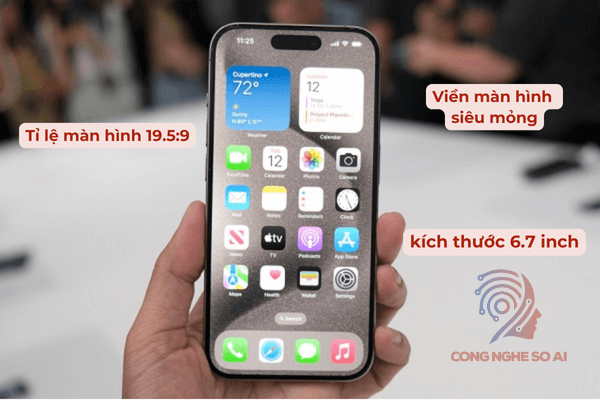 kích thước iphone 15 pro max