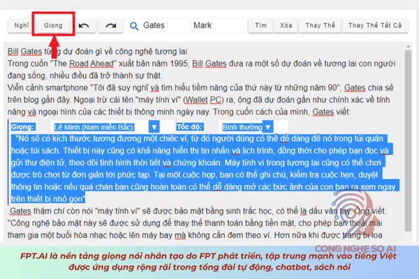 công cụ AI tạo giọng nói ảo