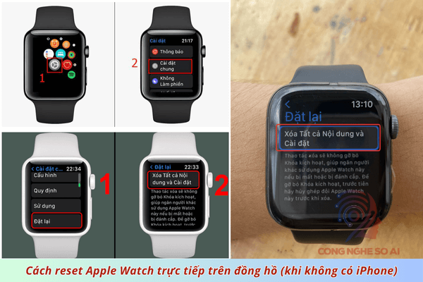 Cách đặt lại Apple Watch và ghép đôi lại