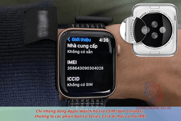 cách check IMEI Apple Watch