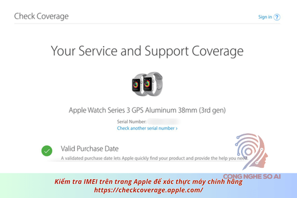 cách check IMEI Apple Watch