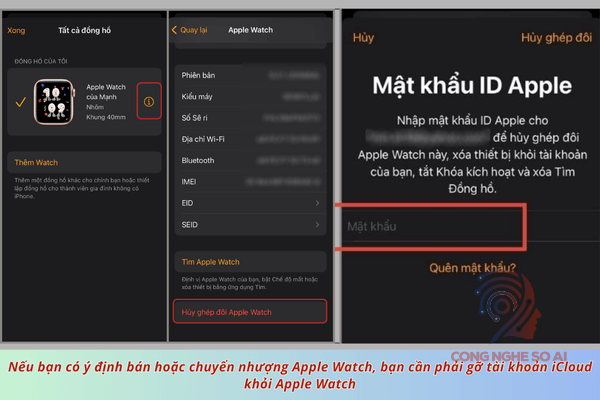 Hướng dẫn ngắt kết nối Apple Watch với iPhone chi tiết