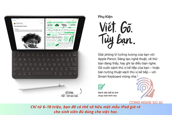 iPad cho sinh viên giá rẻ