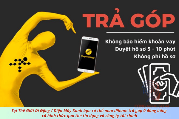 iPhone trả góp 0 đồng
