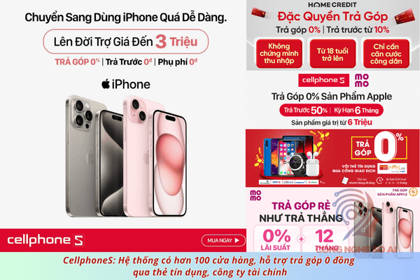 iPhone trả góp 0 đồng