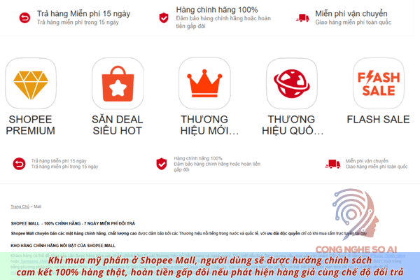 Shop mỹ phẩm uy tín trên Shopee