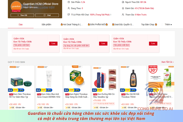Shop mỹ phẩm uy tín trên Shopee