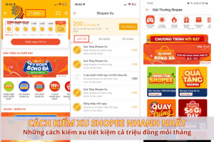Những cách kiếm xu trên Shopee nhanh nhất tiết kiệm cả triệu đồng mỗi tháng