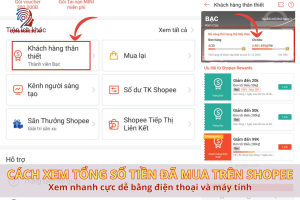 Cách xem tổng số tiền đã mua trên shopee nhanh cực dễ bằng điện thoại và máy tính