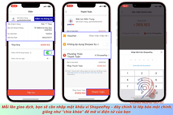 quên mật khẩu ShopeePay
