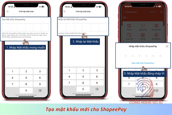 quên mật khẩu ShopeePay