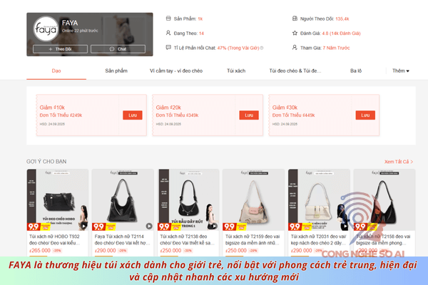 Shop bán túi xách nữ shopee