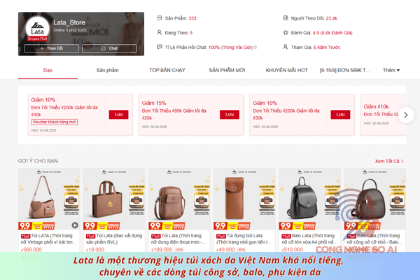 Shop bán túi xách nữ shopee
