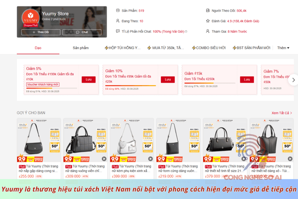 Shop bán túi xách nữ shopee