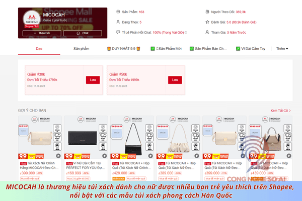 Shop bán túi xách nữ shopee