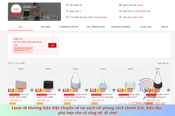 Shop bán túi xách nữ shopee