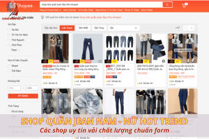 11+ Shop bán quần jean nam nữ đẹp trên shopee hottrend uy tín giá tốt